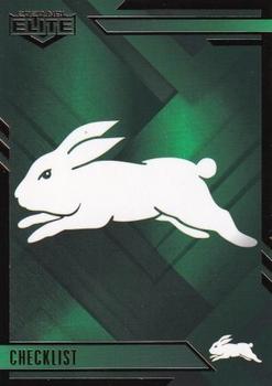 2020 NRL Elite - Mojo Emerald #ME100 South Sydney Rabbitohs Checklist Front